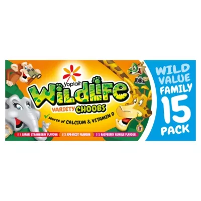 Wildlife Choobs Strawberry, Raspberry & Apricot Yoghurt Tubes 15x37g