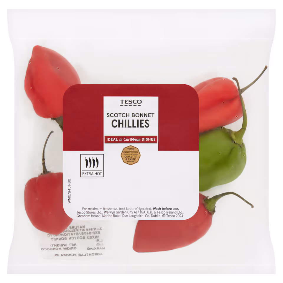 Tesco Scotch Bonnet Chillies 50G