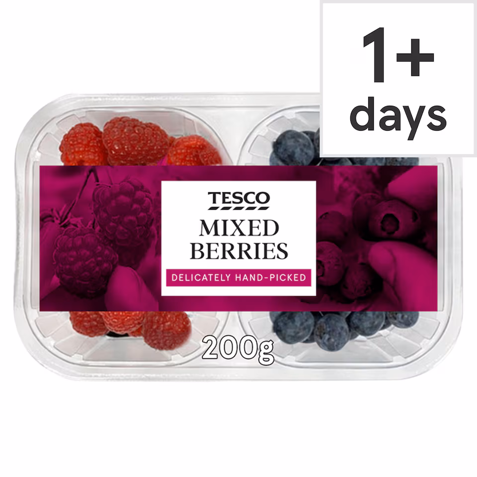 Tesco Raspberries & Blueberries 200G