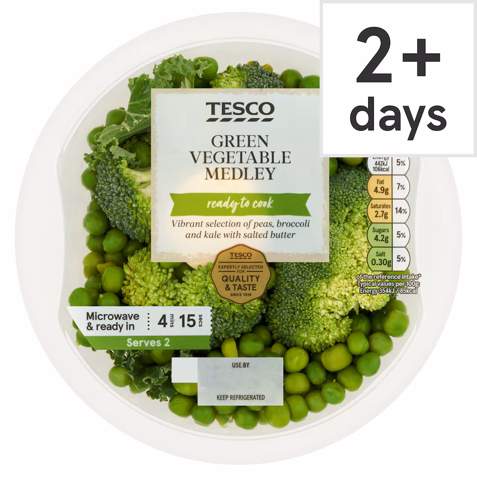 Tesco Green Vegetable Medley 250G