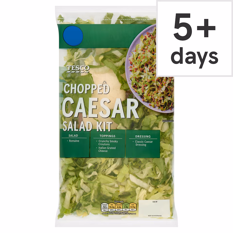 Tesco Chopped Caesar Salad Kit 260g