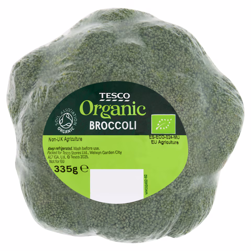 Tesco Organic Broccoli 335G