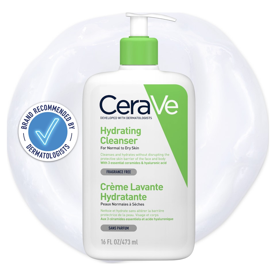 CeraVe Hydrating Cleanser with Hyaluronic Acid for Normal to Dry Skin 473ml