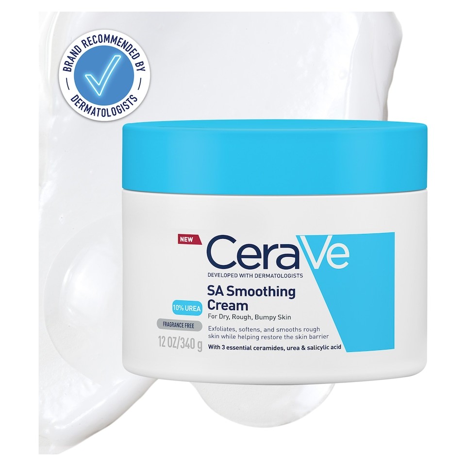 CeraVe SA Smoothing Cream Pot with Salicylic Acid for Dry, Rough & Bumpy Skin 340g
