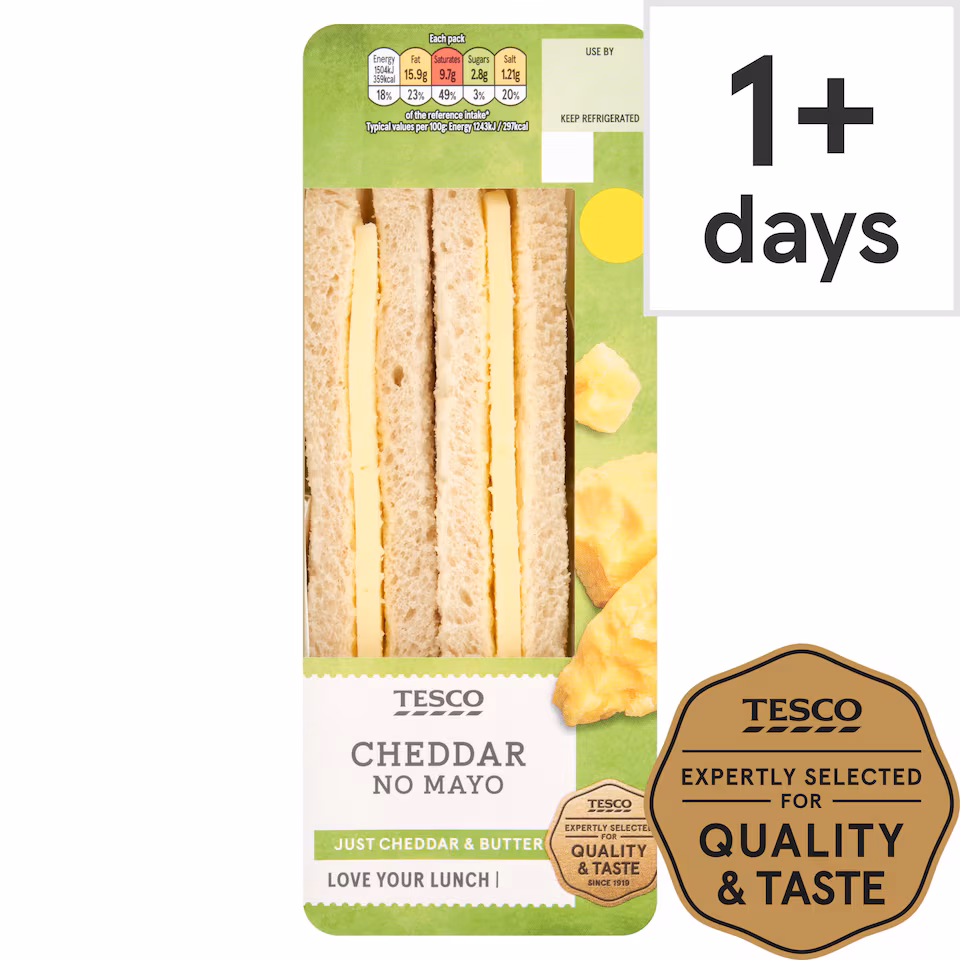 Tesco Cheese Sandwich No Mayonnaise