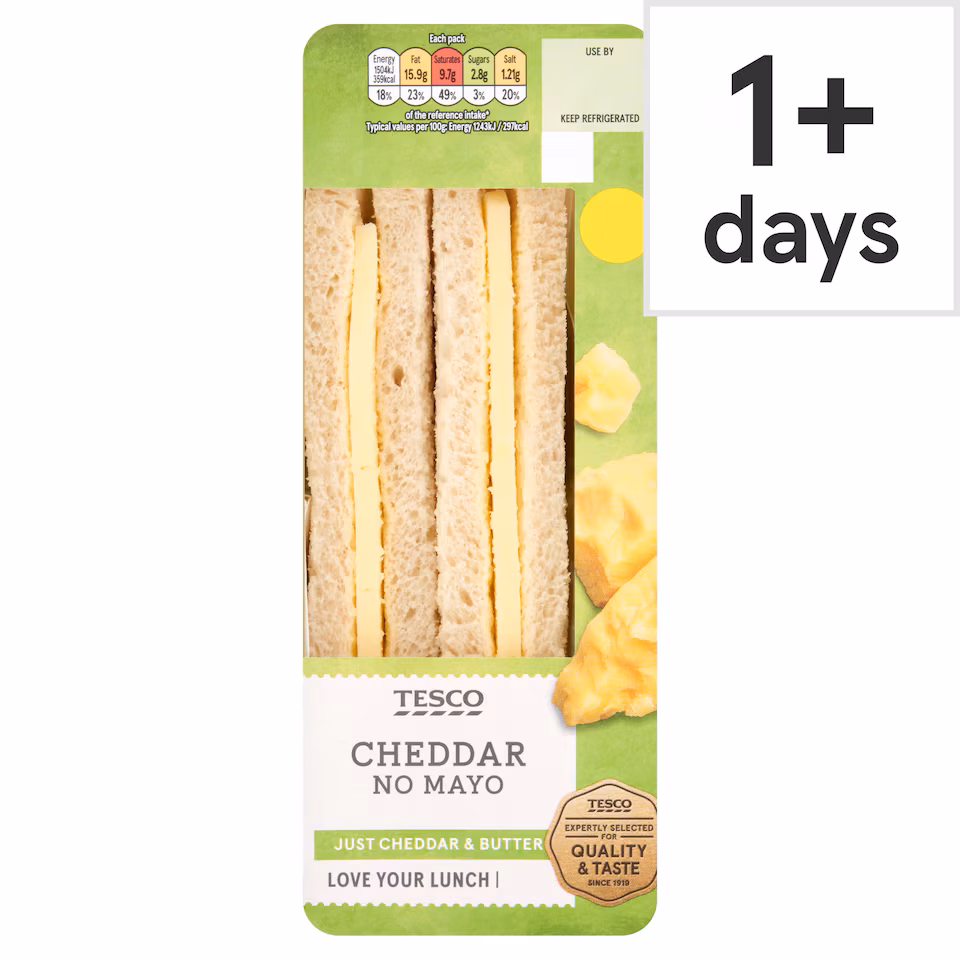 Tesco Cheese Sandwich No Mayonnaise