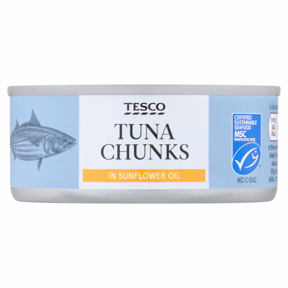 Tesco Tuna Chunks In Sunflower Oil 145G