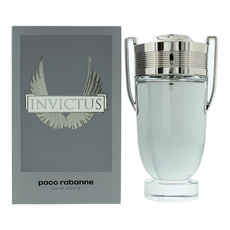 Paco Rabanne Invictus Eau de Toilette 200ml Spray for Him | Grey | Multi | 200ml