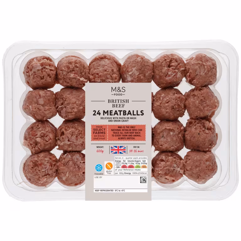 M&S British Beef 24 Meatballs
