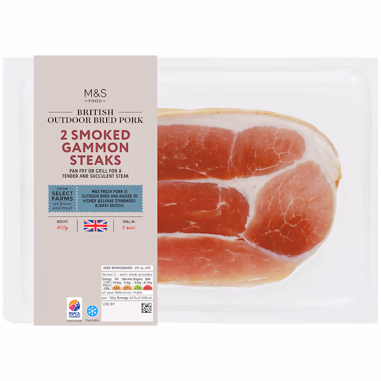 M&S 2 Smoked Gammon Steaks