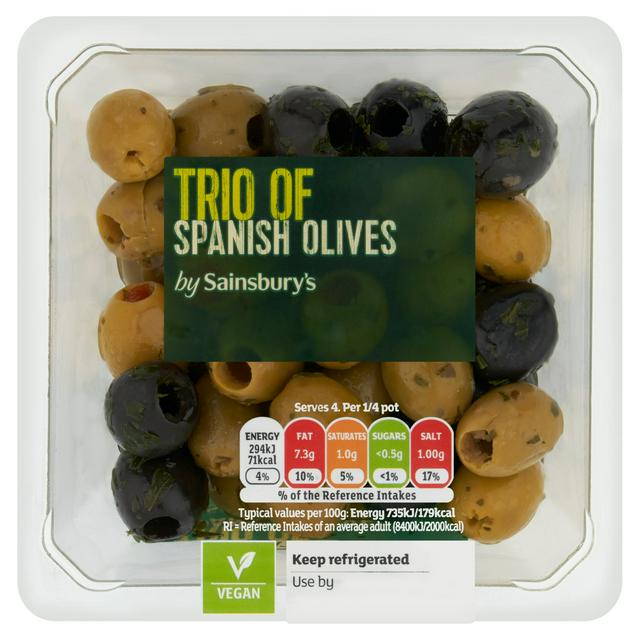 Sainsbury's Trio of Spanish Olives 160g
