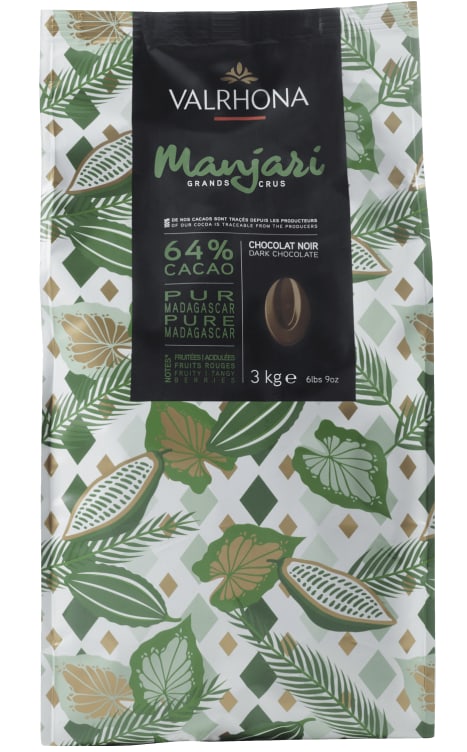 Sjokolade Mørk 64% Manjari 3kg Valrhona
