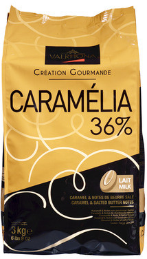 Sjokolade Karamell 36% "caramelia" 3kg Valrhona