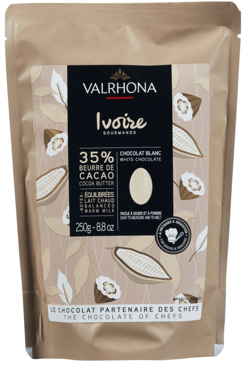 Sjokolade Hvit 35% Hjemmebaking 250g Valrhona
