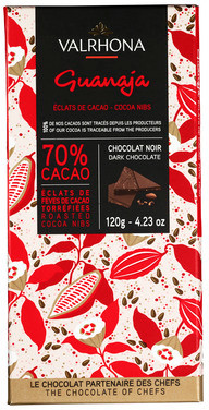 Mørk Sjokolade 70% Cocoa Nibs 120g Valrhona