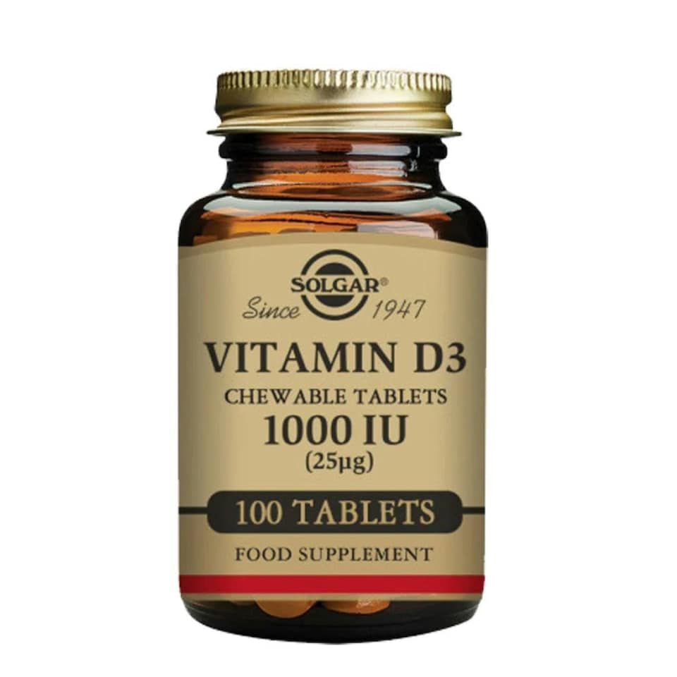 Solgar Vitamin D3 1000iu Chewable Tabs 100