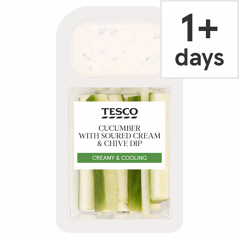 Tesco Cucumber With Soured Cream & Chive Dip 120g