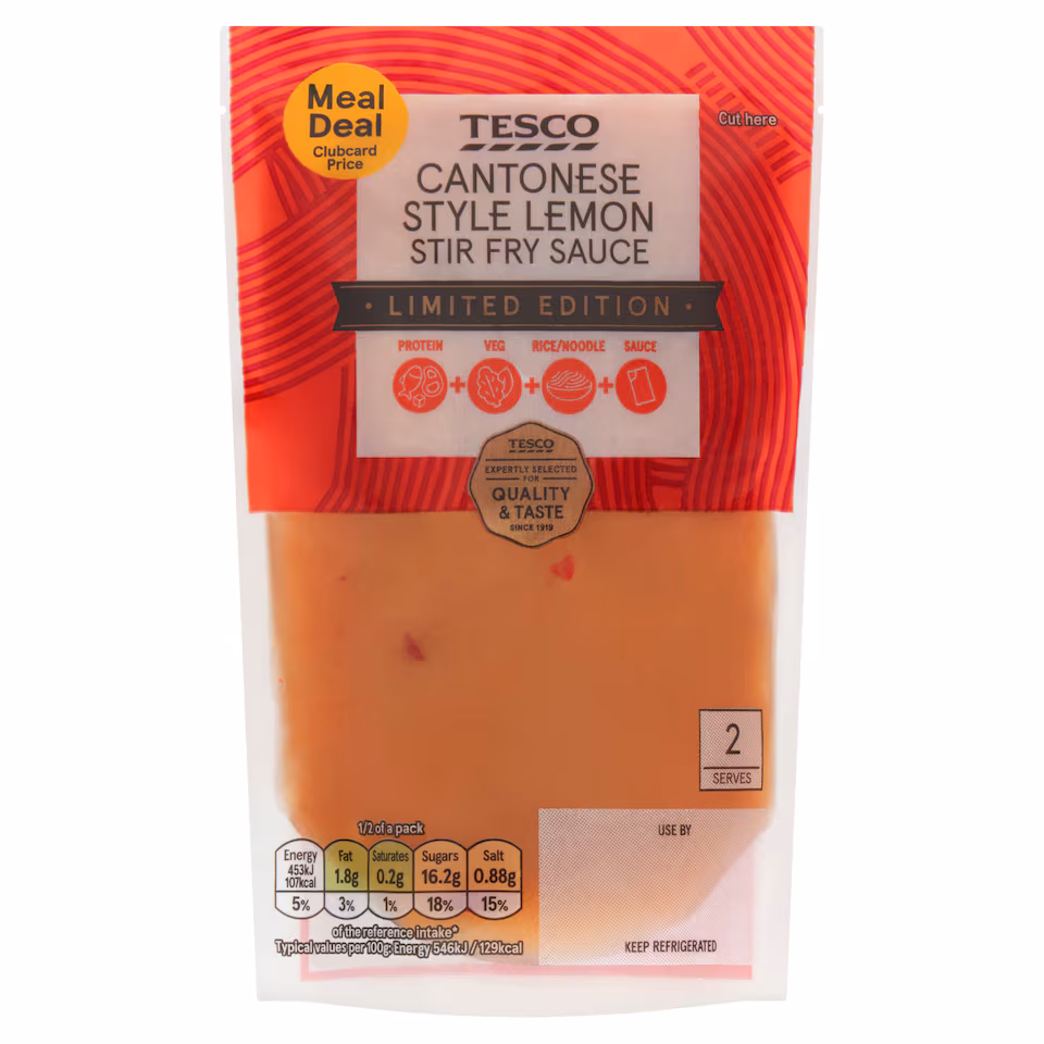 Tesco Cantonese Style Lemon Stir Fry Sauce 165g