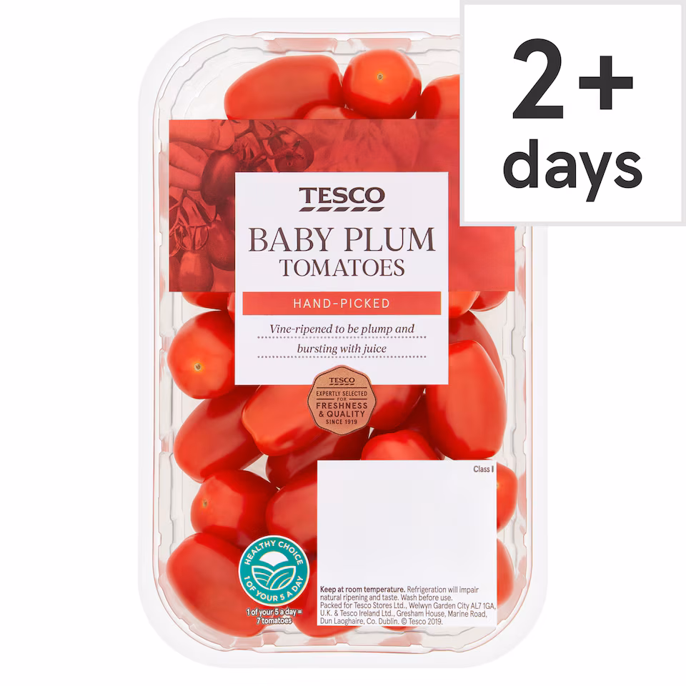 Tesco Baby Plum Tomatoes 300G