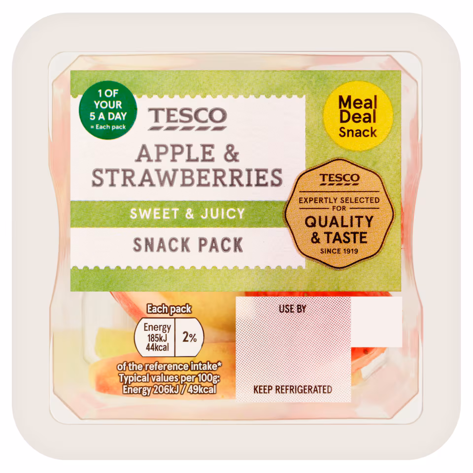 Tesco Apple & Strawberries 90g (FOS)