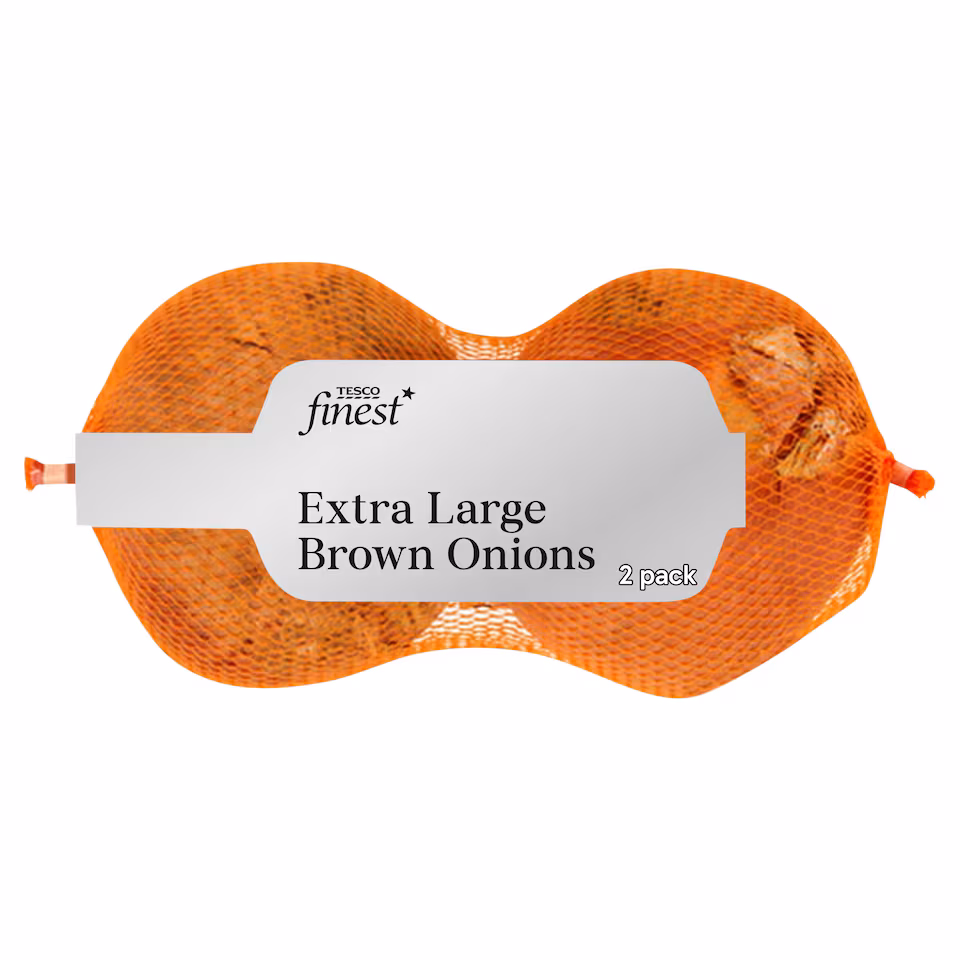 Tesco Finest Extra Large Brown Onions 2 Pack