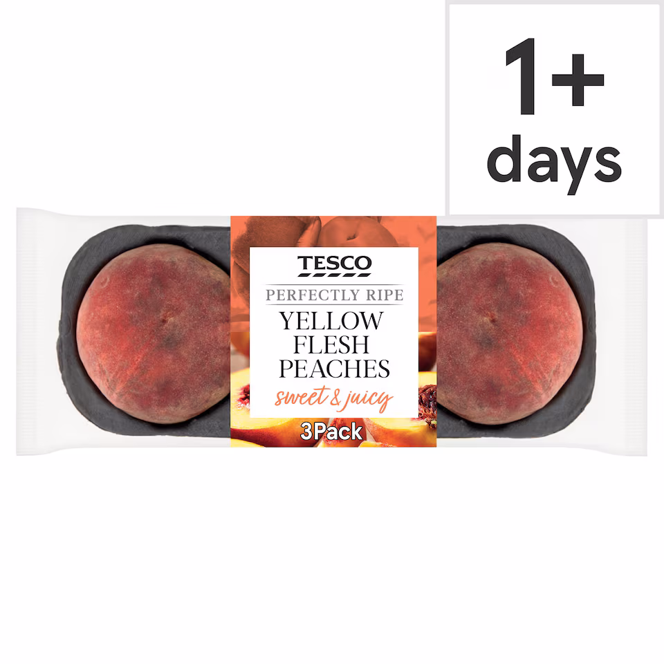 Tesco Perfectly Ripe Peaches Minimum 3 Pack