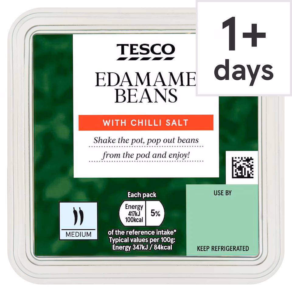 Tesco Edamame Beans with Chilli Salt 120g