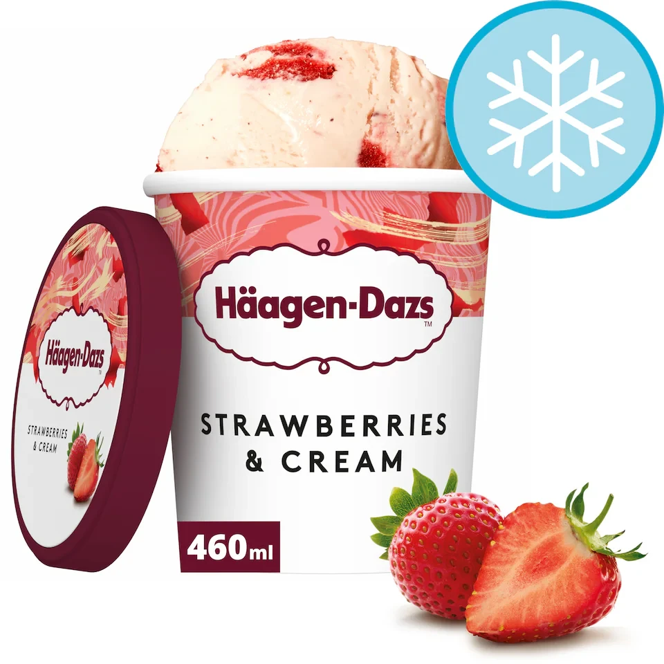 Haagen-Dazs Ice Cream - Strawberries & Cream 460ml