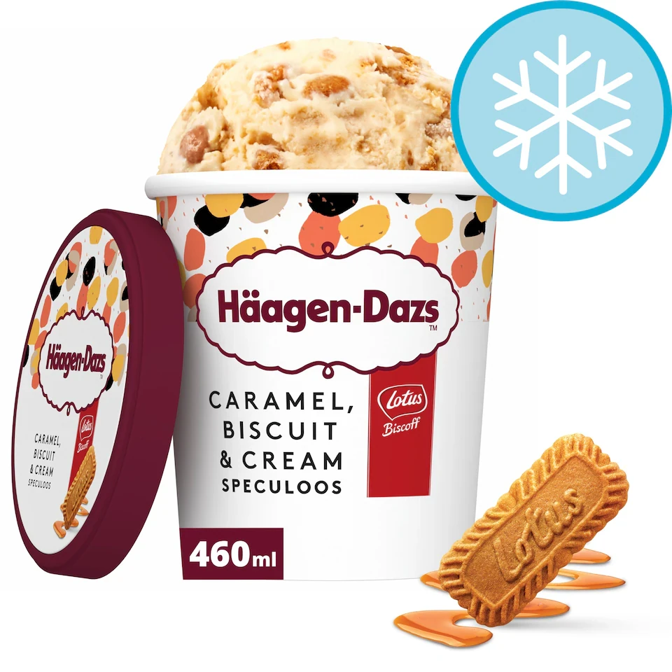 Haagen-Dazs Lotus Biscoff Caramel & Cream Ice Cream Tub 460ml