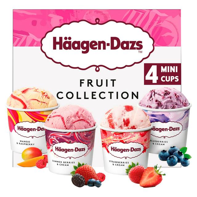 Haagen-Dazs Fruit Collection Mini Frozen Dessert Ice Cream Tub 4x95ml