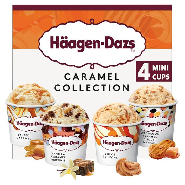 Haagen-Dazs Caramel Collection Mini Frozen Dessert Ice Cream Tub 4x95ml