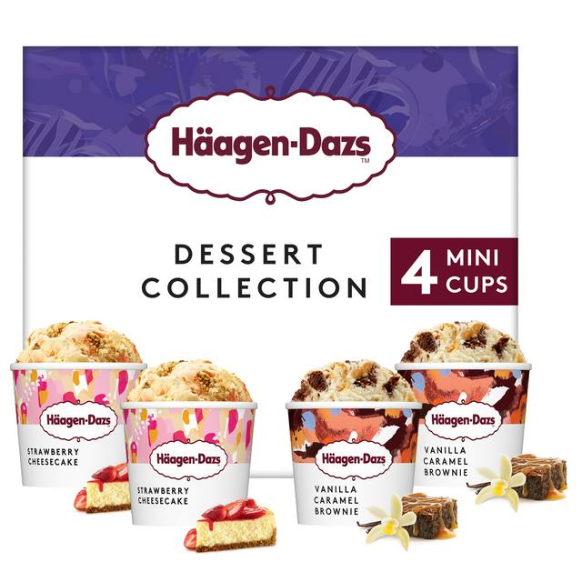 Haagen-Dazs Dessert Collection Mini Ice Cream Tubs 4 x 95ml