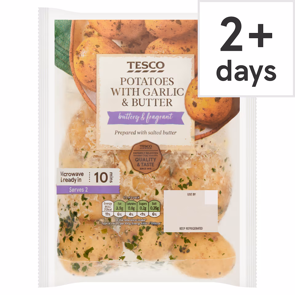 Tesco Potatoes with Garlic Butter 400g