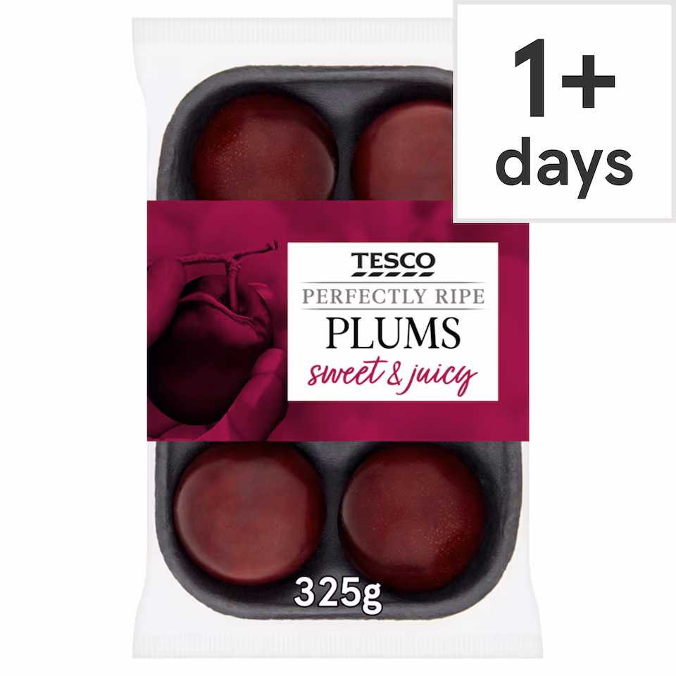 Tesco Perfectly Ripe Plums 325G