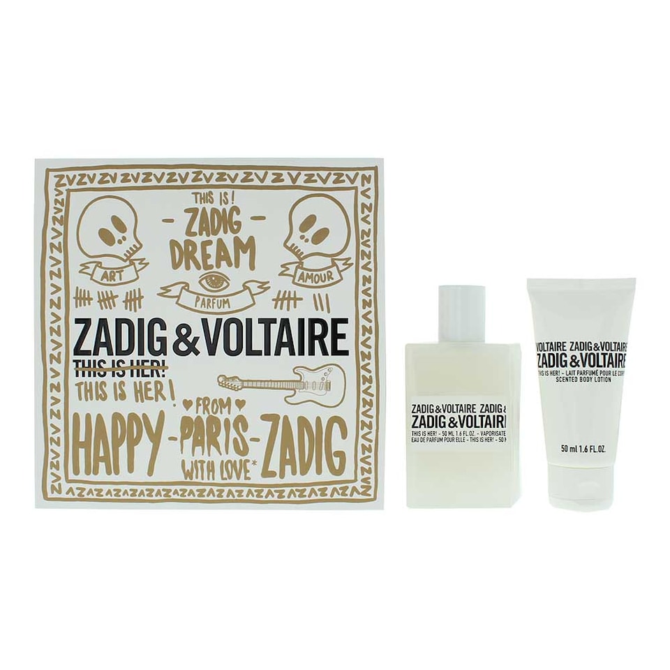 Zadig & Voltaire This Is Her EDP & Body Lotion 50ml 2 Piece Gift Set