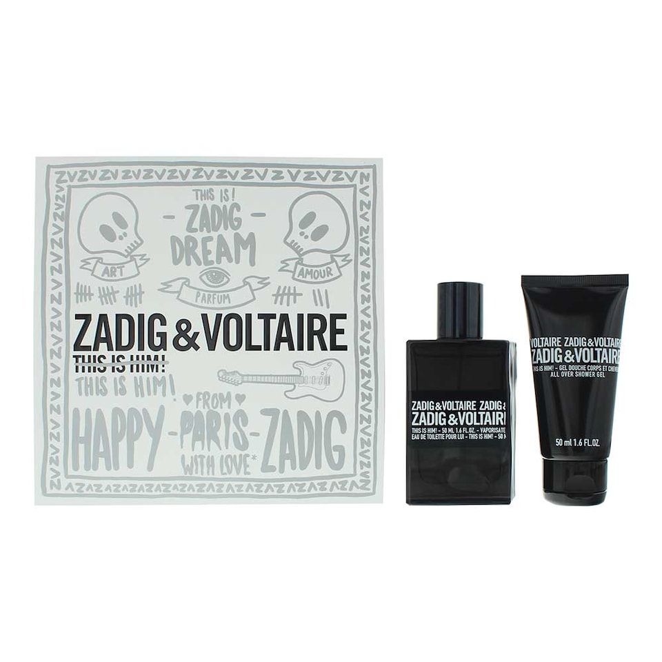 Zadig & Voltaire This Is Him Eau de Toilette 50ml & Shower Gel 50ml Gift Set