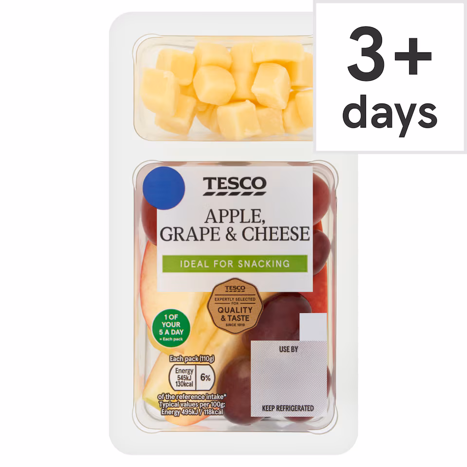 Tesco Apple, Grape & Cheese Snack Pack 110g