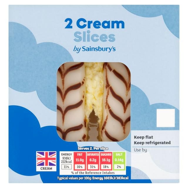 Sainsbury's Cream Slices 2x58g