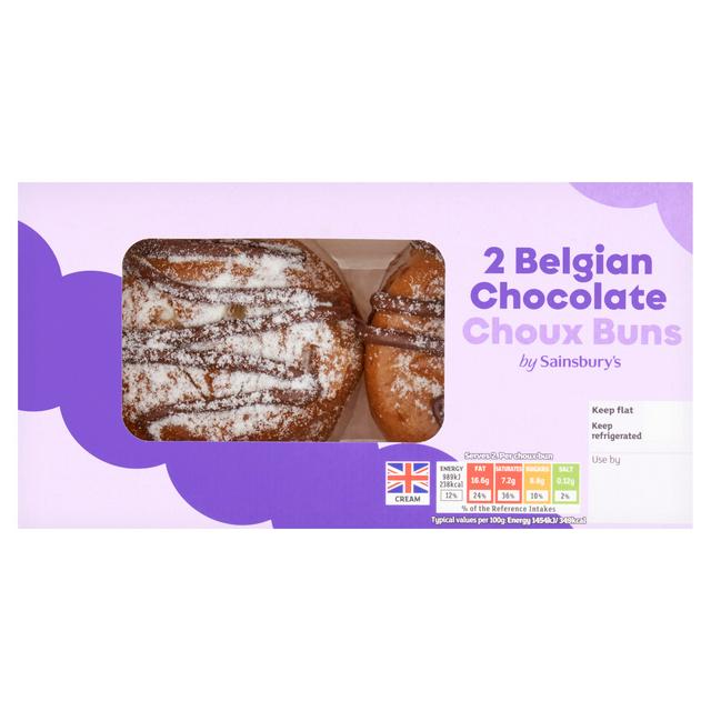 Sainsbury's Belgian Chocolate Choux Buns 2x68g
