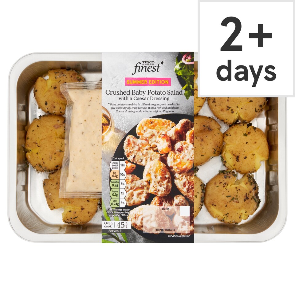 Tesco Finest Crushed Baby Potato Salad with Caesar Dressing 450g