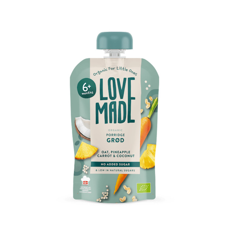 Grøt m/Havre Ananas&Gulrot&Kokos Øko 100g