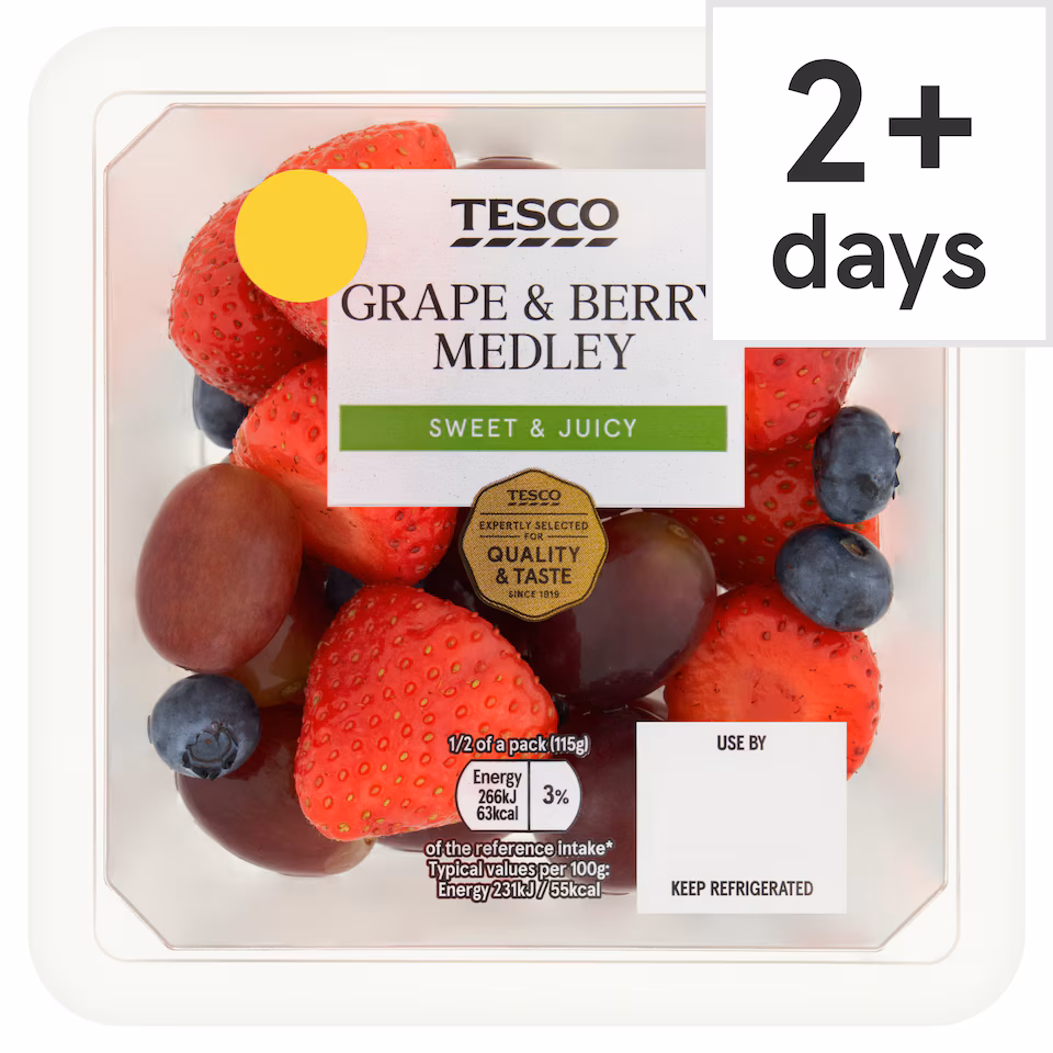 Tesco Grape & Berry Medley 230G