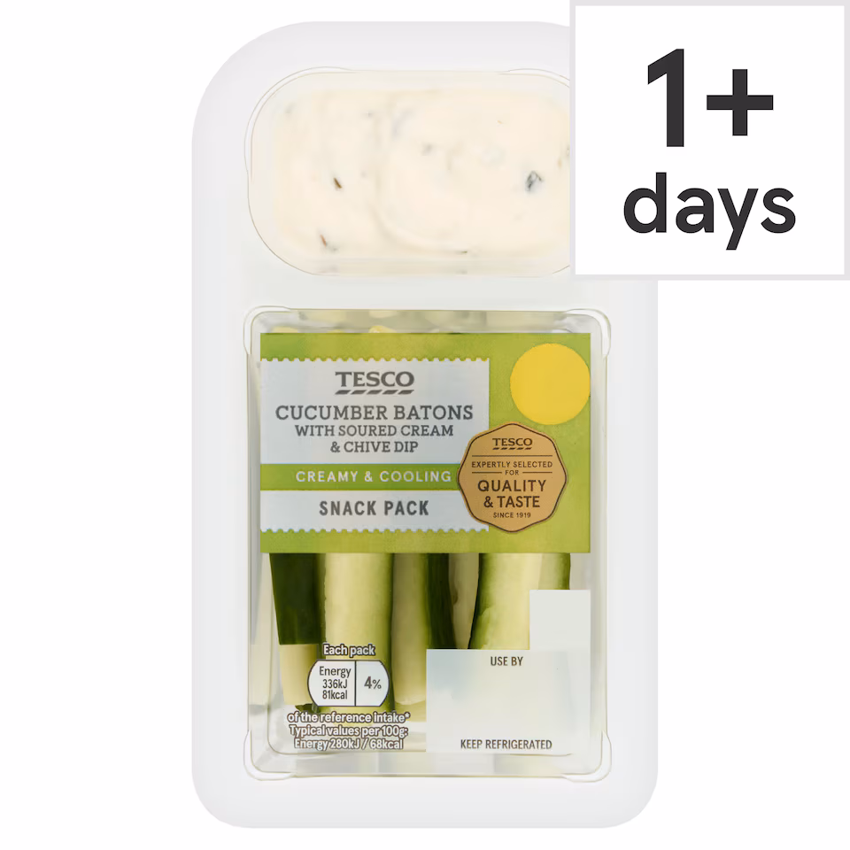 Tesco Cucumber With Soured Cream & Chive Dip 120g