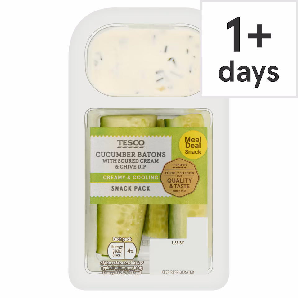 Tesco Cucumber With Soured Cream & Chive Dip 120g