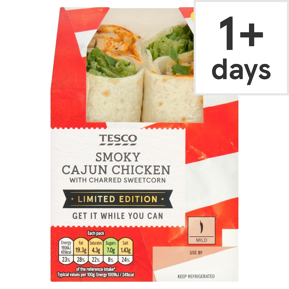 Tesco Smoky Cajun Chicken Wrap