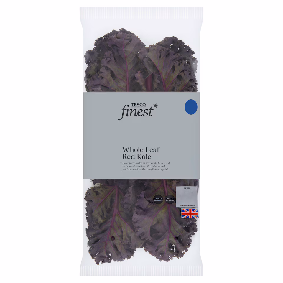 Tesco Finest Whole Leaf Red Kale 210g