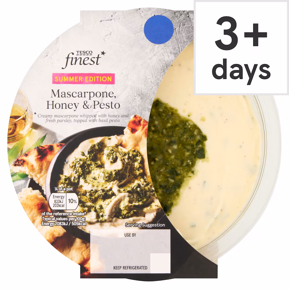 Tesco Finest Mascarpone, Honey & Pesto Dip 160g