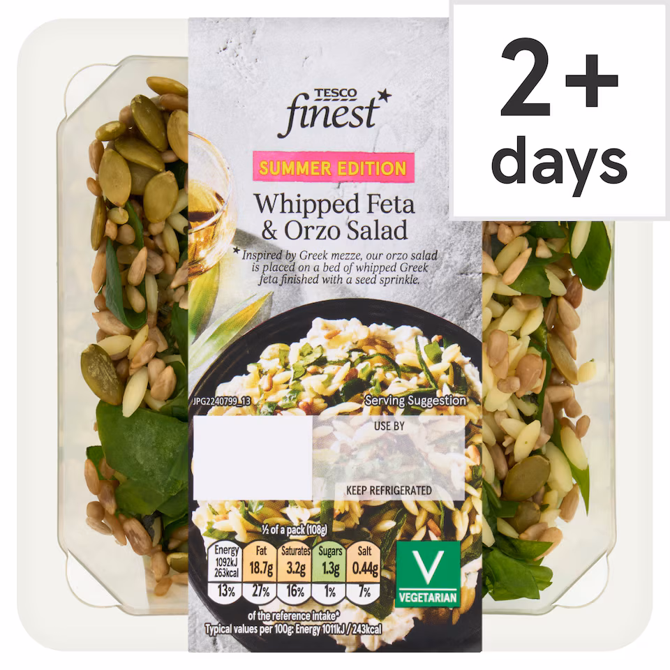 Tesco Finest Whipped Feta & Orzo Salad 215g
