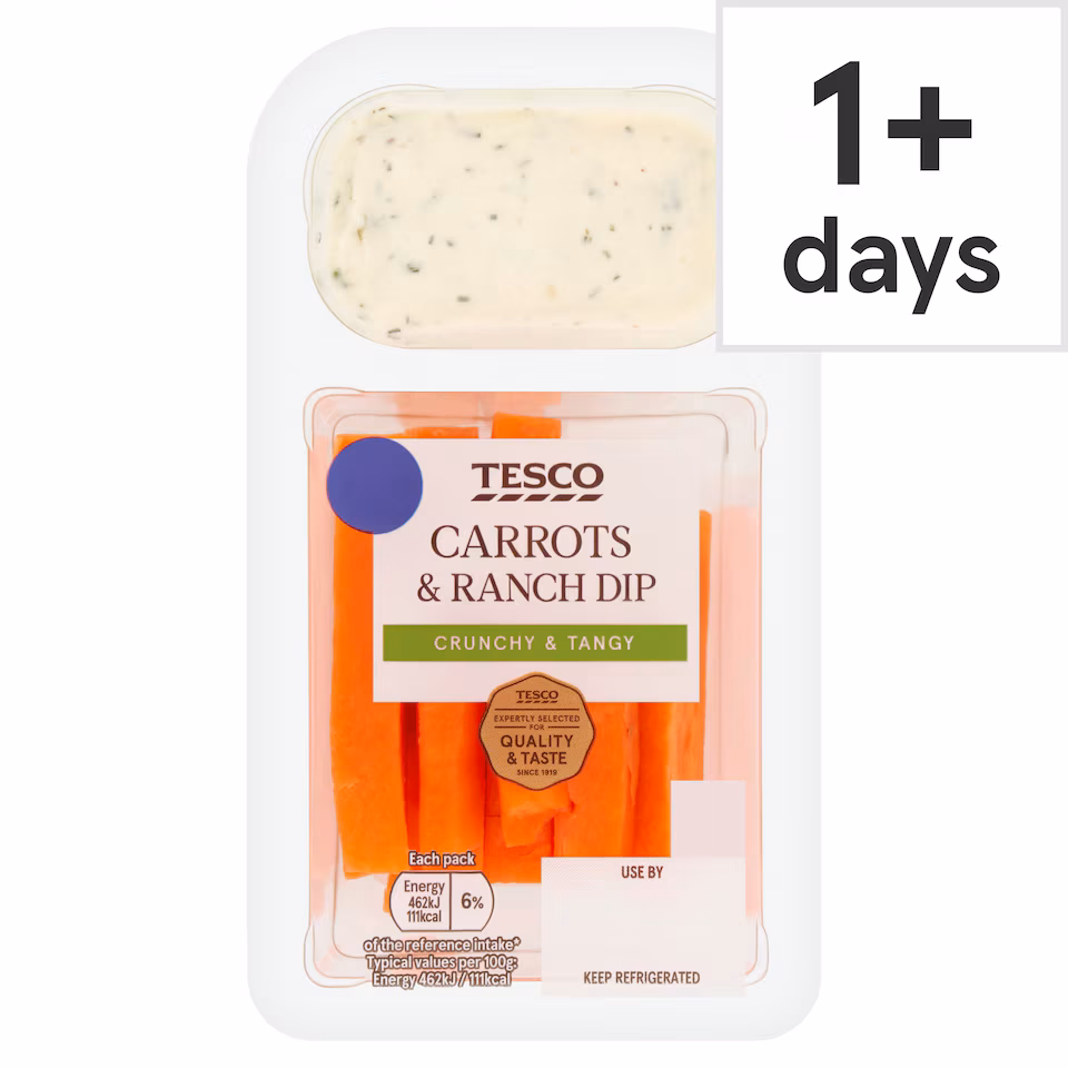 Tesco Carrots & Ranch Dip 100g