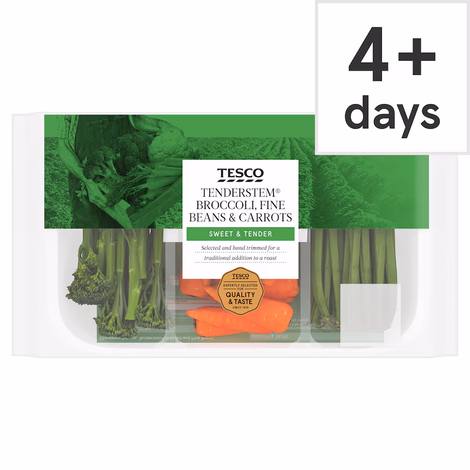 Tesco Tenderstem, Fine Beans and Carrots 190g